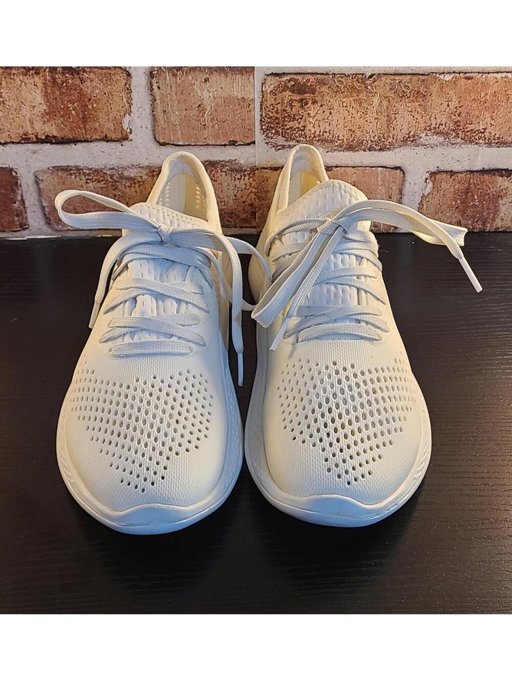 Crocs LiteRide 360 Pacer Shoes Womens Size 9 White Sneakers Running Walking Gym